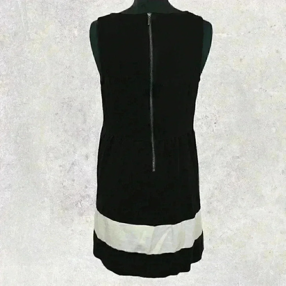 Kenzie Sleeveless Fit &‎ Flare Dress Color Block Black White Large - Picture 3 of 5